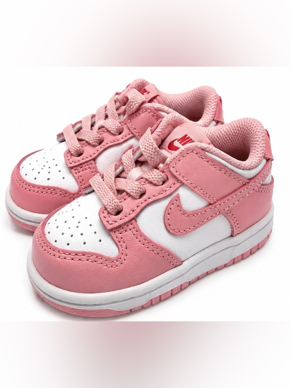 Nike Kids Dunk Low-Top Sneakers - Pink / White Valentines 2025 SZ 3C